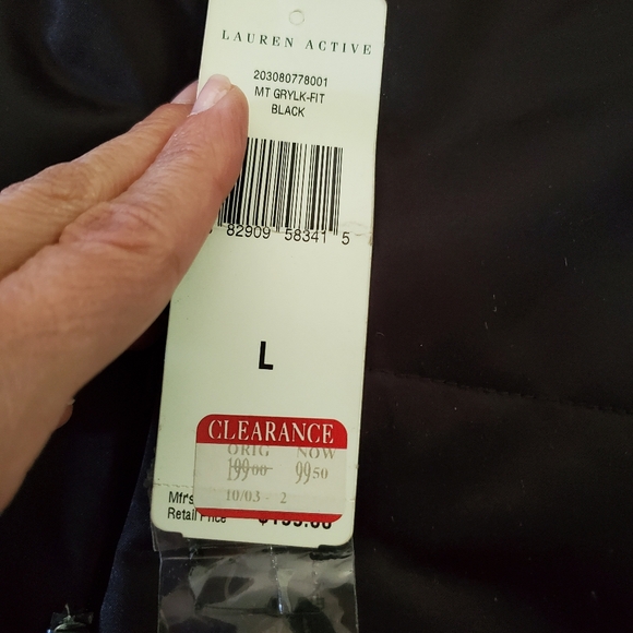 Lauren Active Ralhp Lauren Black Full Zip L Jacket - Picture 12 of 15